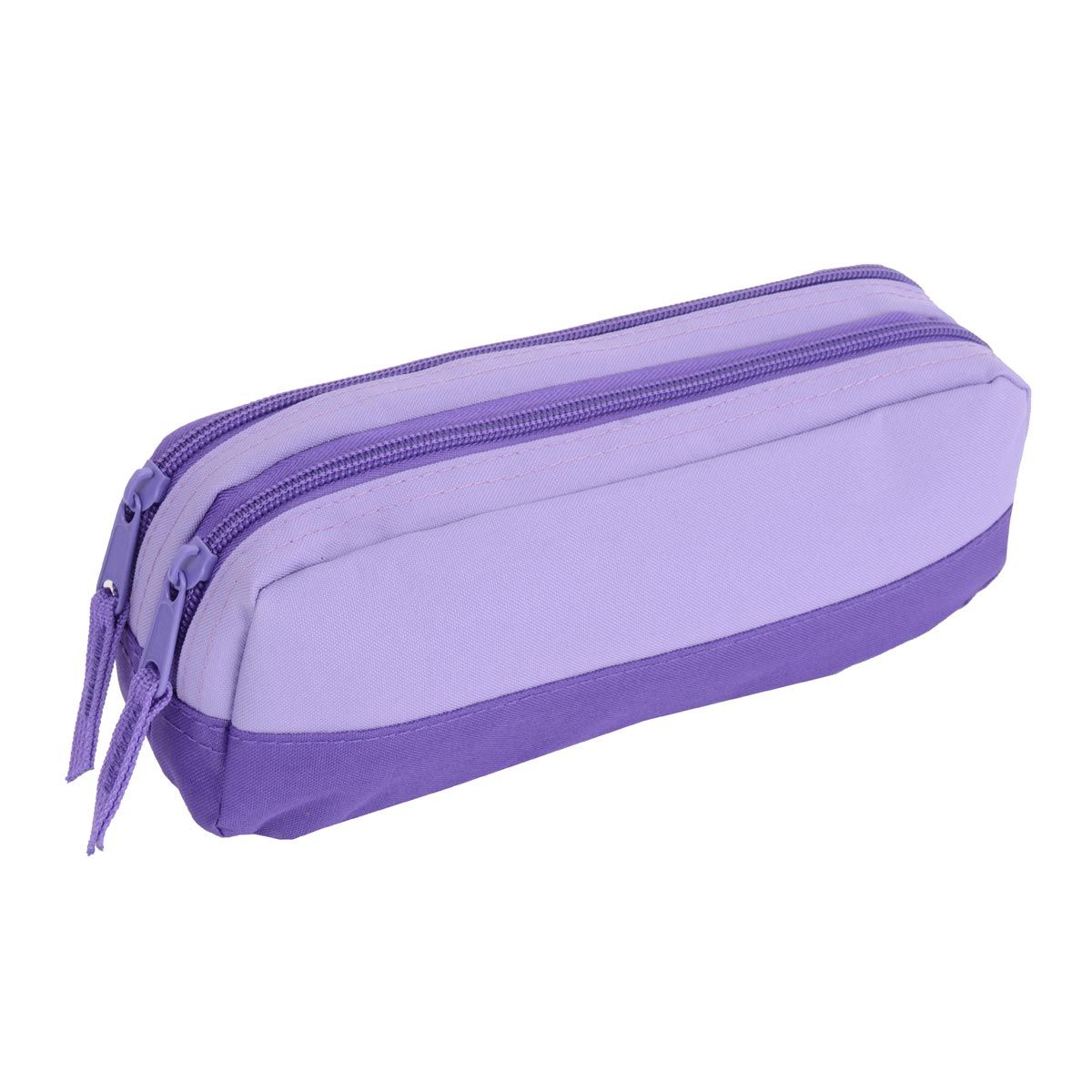  Trousse 2 compartiments fille violet clair et violet foncé