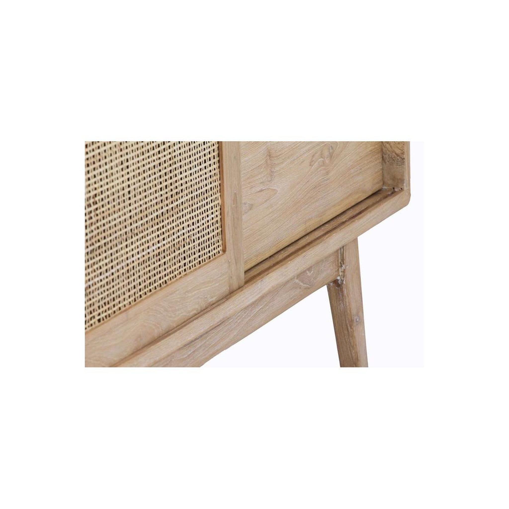 Voir la diapositive 6 : Paris Prix Buffet 1 porte & 3 tiroirs en teck  archi  120cm naturel