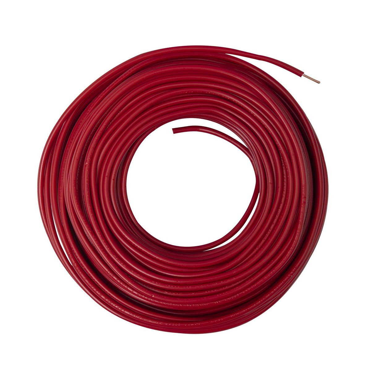 ZENITECH Câble électrique HO7V-U 1,5 mm2 rouge 25 m