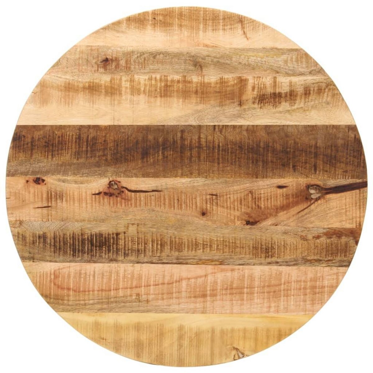 VIDAXL Dessus de table Ø 80x1,5 cm rond bois massif de manguier brut