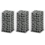 VIDAXL Jeu de panier de gabion 3 pcs Fil galvanise 25x25x50 cm