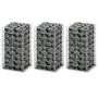 Voir la diapositive 1 : VIDAXL Jeu de panier de gabion 3 pcs Fil galvanise 25x25x50 cm