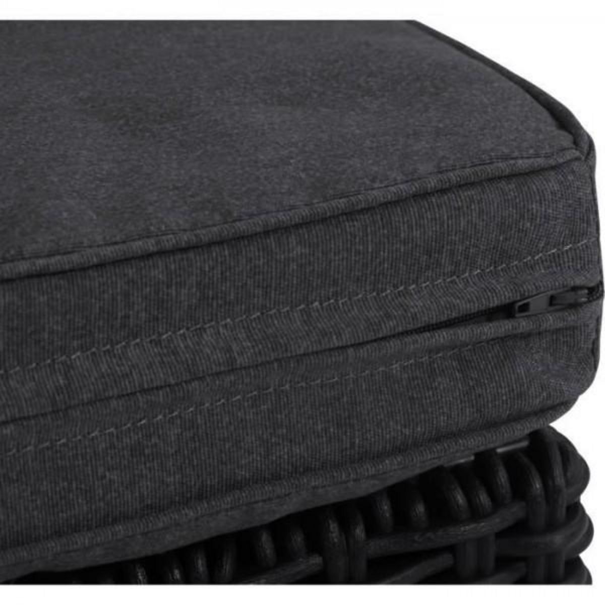 ALLIBERT by KETER Salon de jardin - en résine imitation rotin tressé - Allibert by KETER - 5 personnes - Moorea - Gris graphite