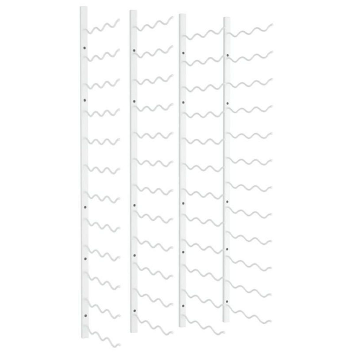 VIDAXL Casier à vin mural pour 36 bouteilles 2 pcs Blanc Fer