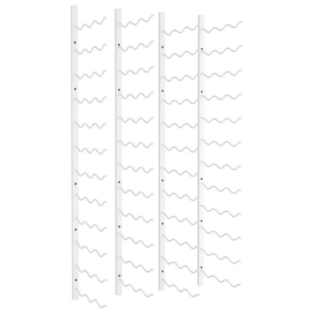 VIDAXL Casier à vin mural pour 36 bouteilles 2 pcs Blanc Fer