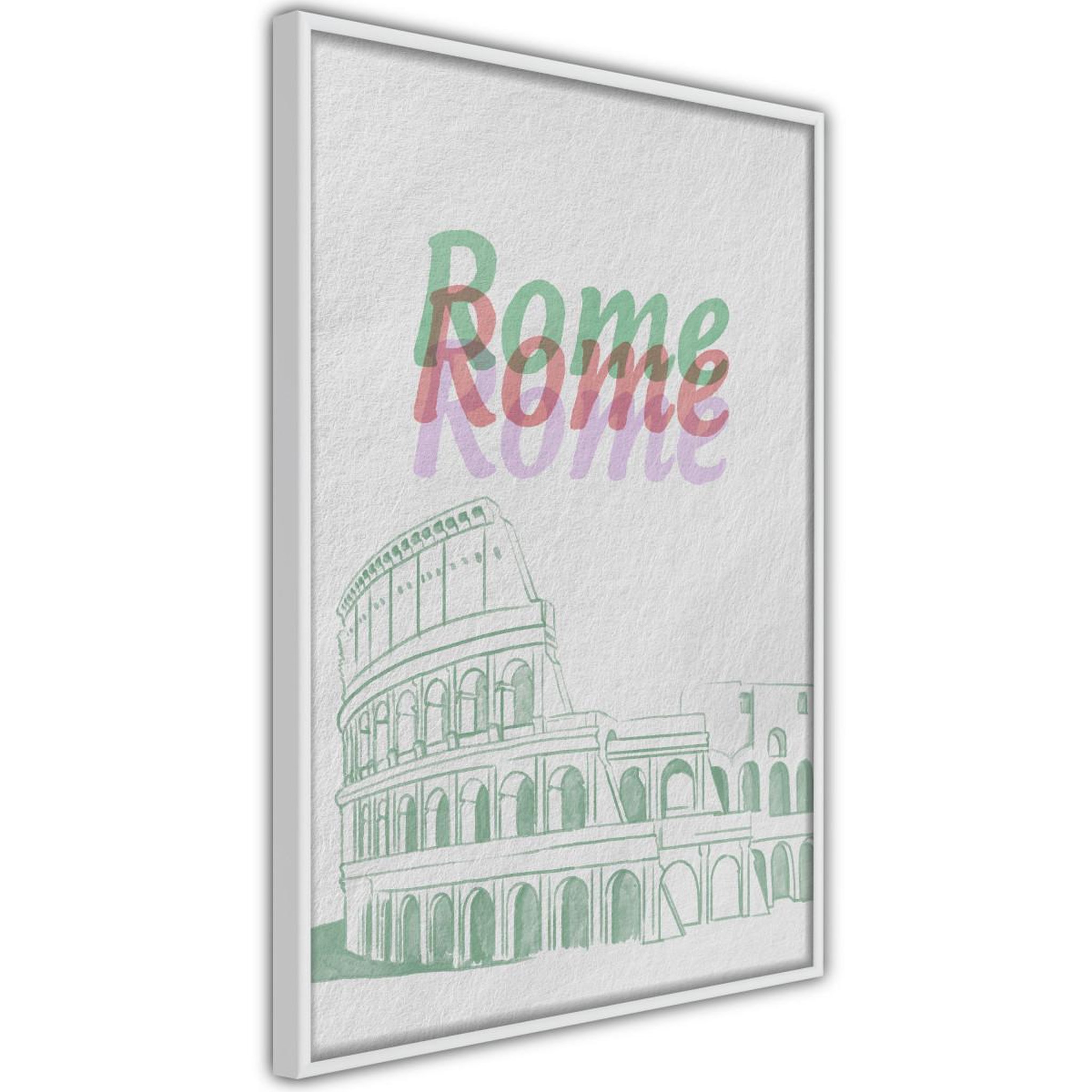 Paris Prix Affiche murale encadrée  pastel rome