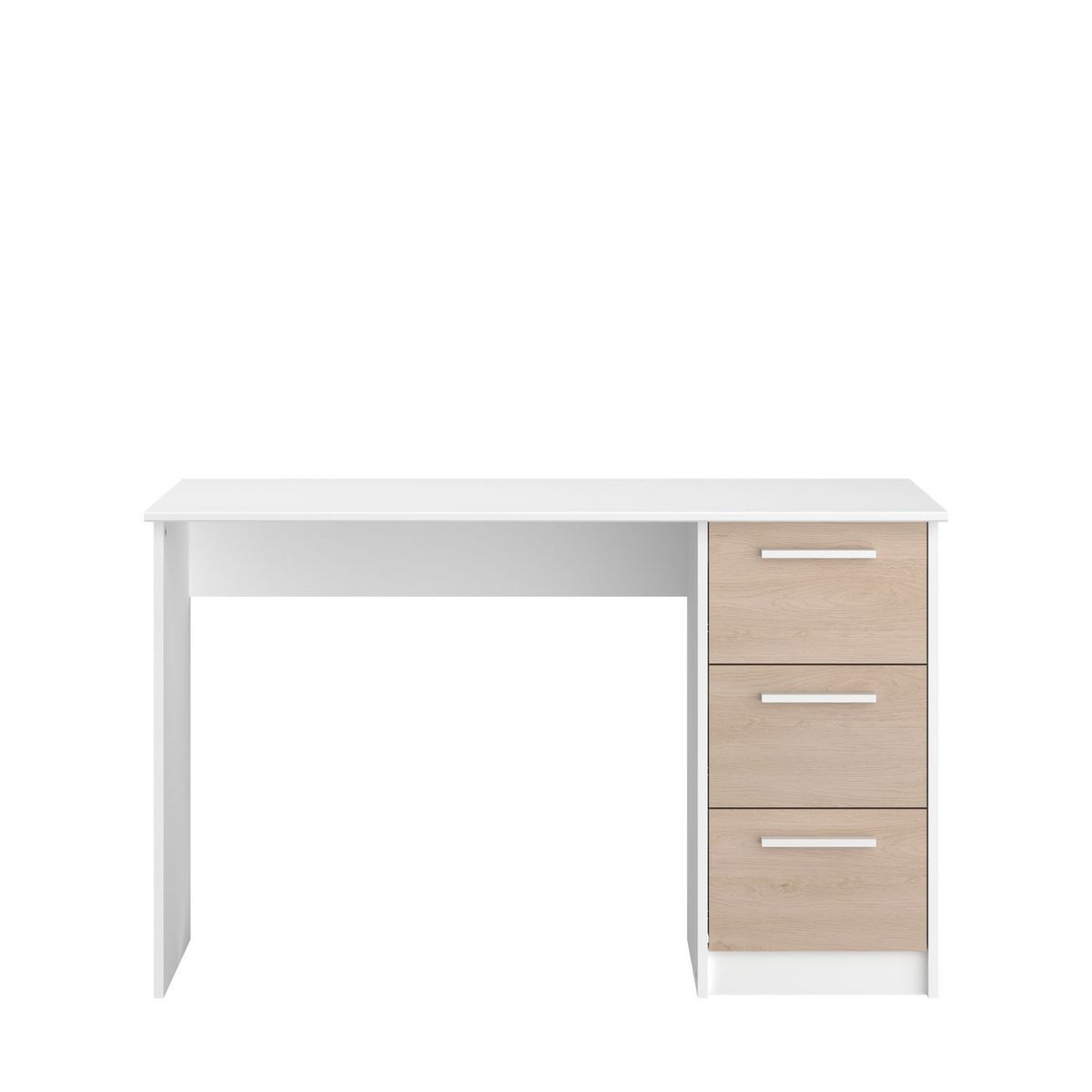 Bureau enfant droit 3 tiroirsL121 x H74 x P55cm STUDY