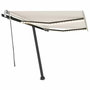 Voir la diapositive 2 : VIDAXL Auvent manuel retractable avec LED 350x250 cm Creme