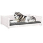 Voir la diapositive 4 : VIDAXL Lit pour chien Blanc 105,5x75,5x28 cm Bois de pin solide
