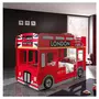 Vipack Funbeds Lit superposé bus londonien + 2 Matelas