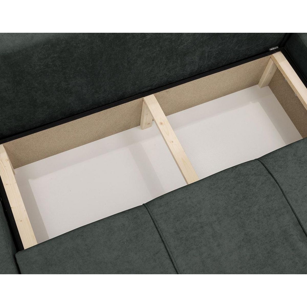 BEST MOBILIER Nicole - canapé panoramique en u 7 places convertible avec coffre en tissu