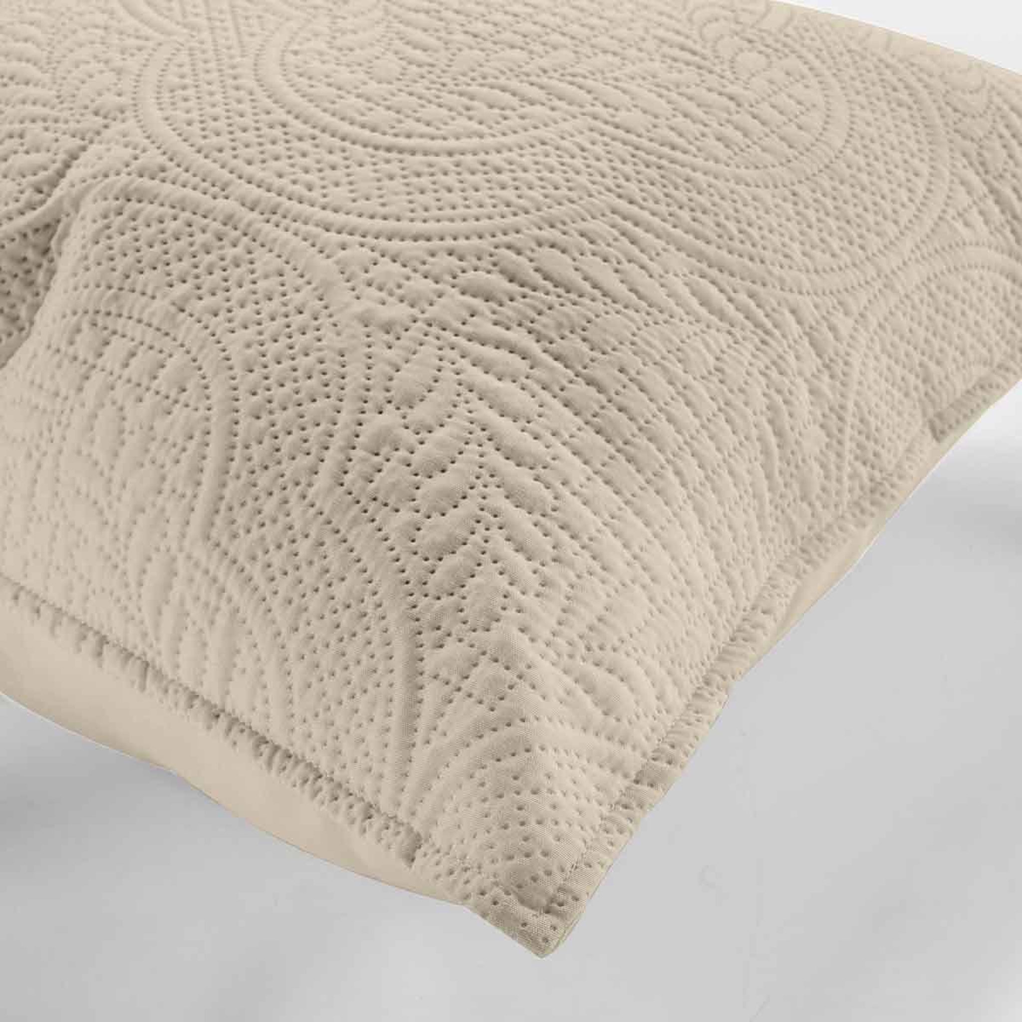 Voir la diapositive 3 : Douceur d'Intérieur Housse de coussin  romane  40x40cm naturel