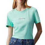 CALVIN KLEIN JEANS T shirt  Femme Calvin Klein Jeans Monologo Slim. Coloris disponibles : Bleu