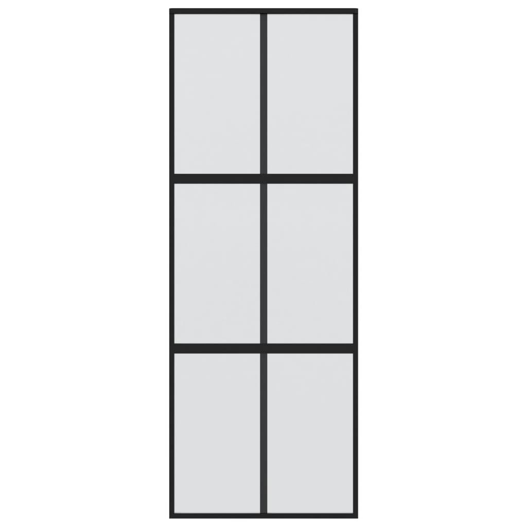 Voir la diapositive 4 : VIDAXL Porte coulissante noir 90x205 cm verre trempe aluminium