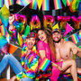 Voir la diapositive 4 : Boland Chemise Party Rainbow - Adulte - M