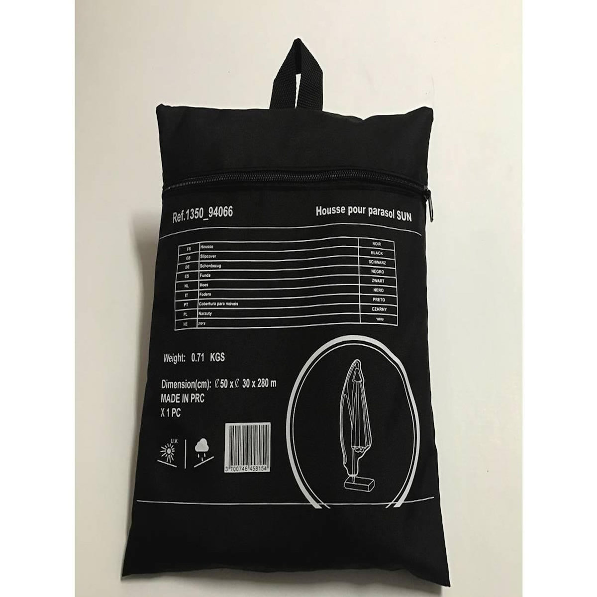 Habitat et Jardin Housse de protection pour parasol - 50 x 30 x 280 cm - Noir