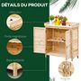 Voir la diapositive 5 : OUTSUNNY Armoire de jardin sur pied avec plateau - double porte, étagère - bois de sapin pré-huilé