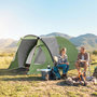 Voir la diapositive 2 : OUTSUNNY Tente de camping 2-4 personnes - tente dôme familiale imperméable - sac de transport inclus vert