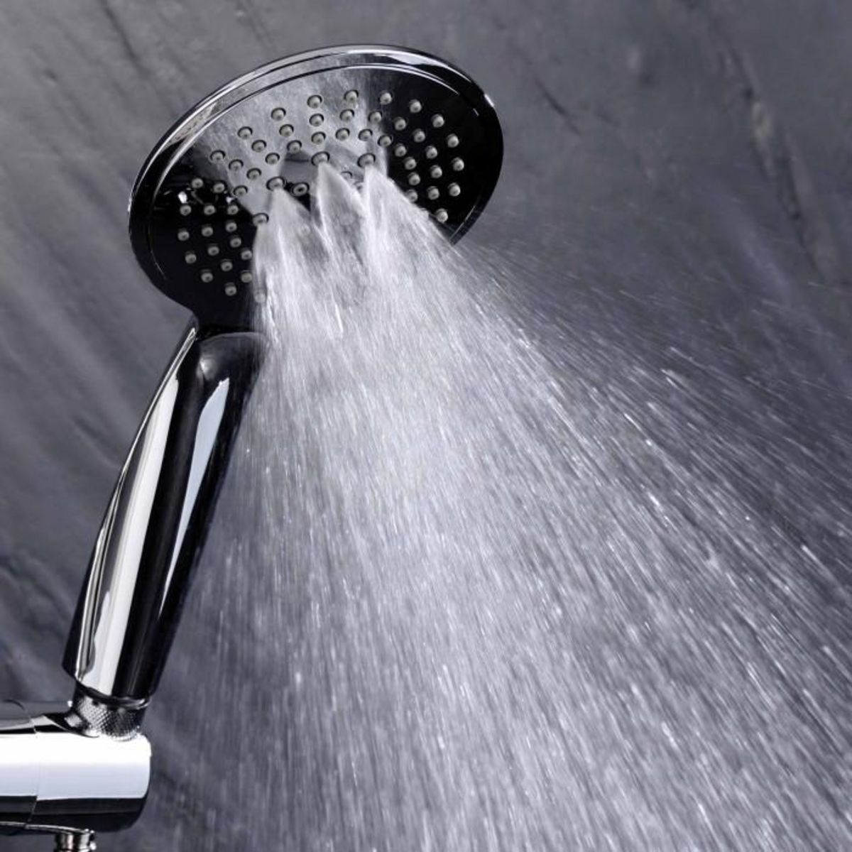 Paris Prix Ensemble Barre de Douche & Pommeau  5 Positions  24cm Argent