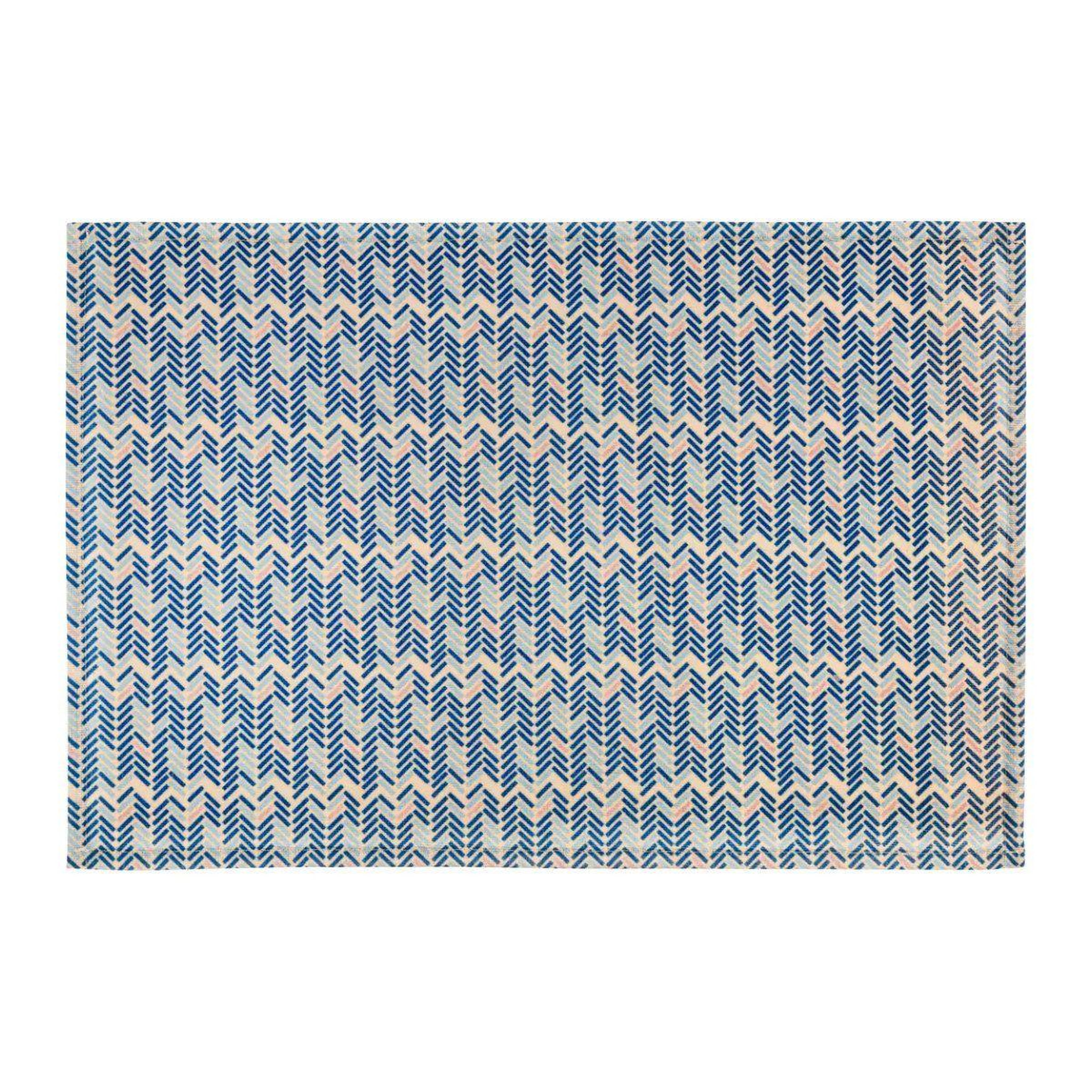 Voir la diapositive 1 : SECRET DE GOURMET Set de table design  chevrons  30x45cm bleu