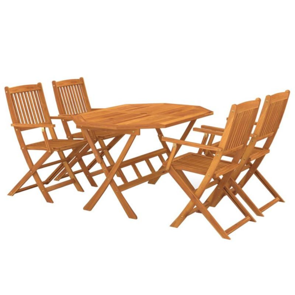 VIDAXL Ensemble à manger de jardin 5 pcs Bois d acacia solide