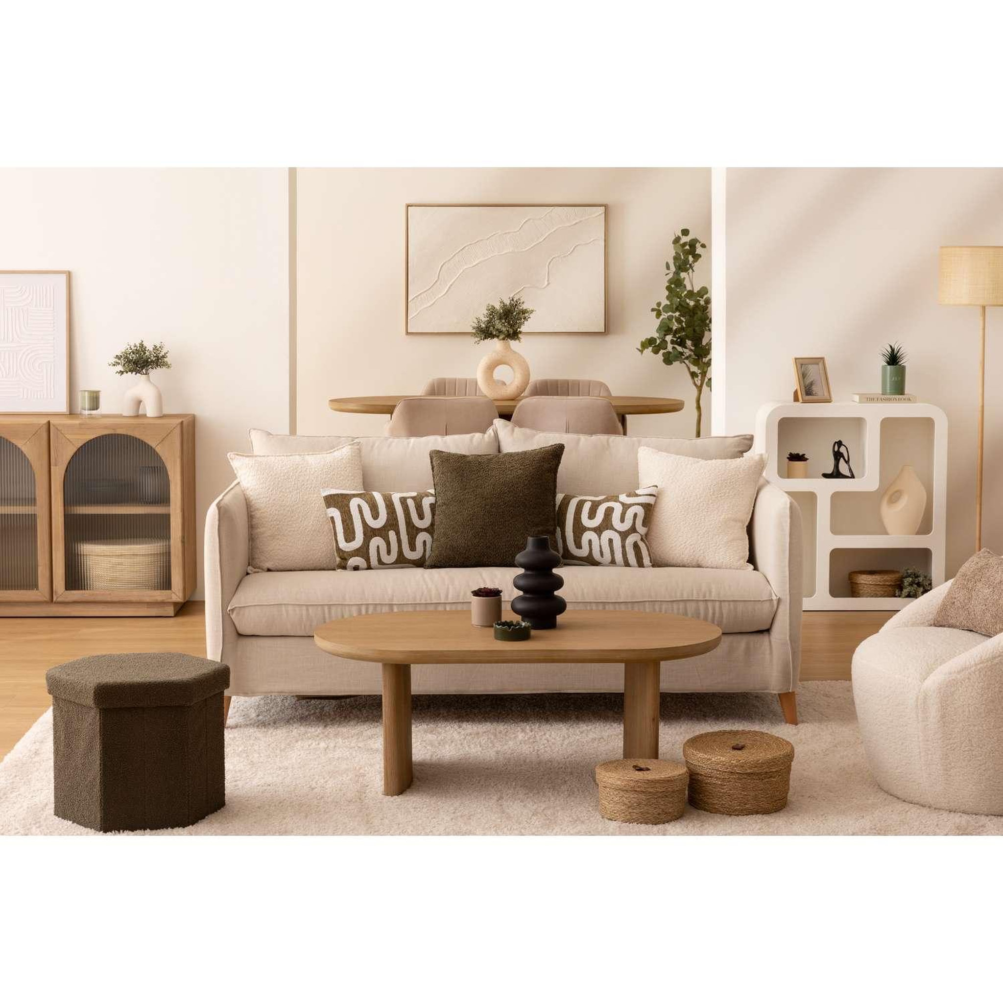 Voir la diapositive 6 : ATMOSPHERA Table basse en bois lousada - beige
