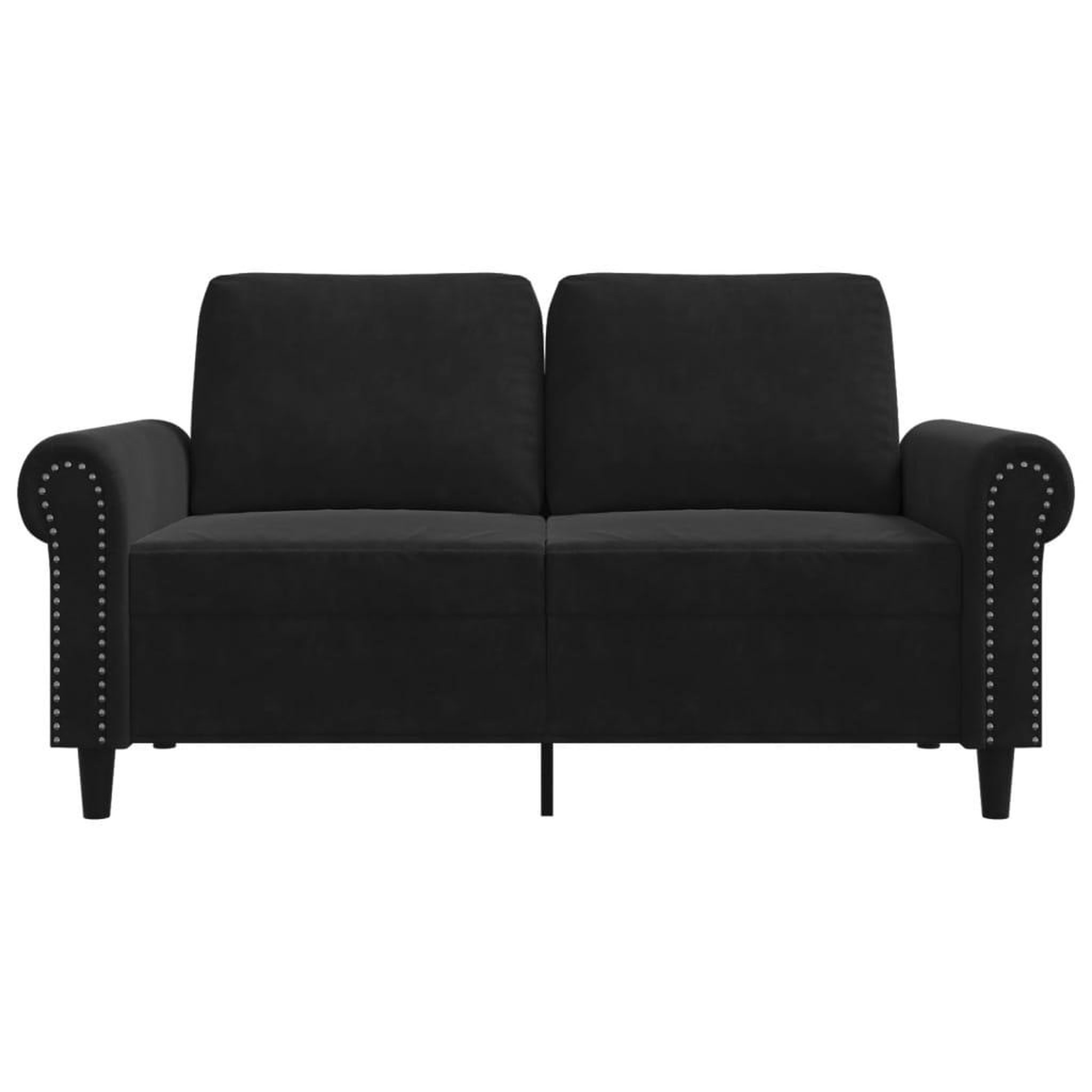 Voir la diapositive 4 : VIDAXL Canape a 2 places Noir 120 cm Velours