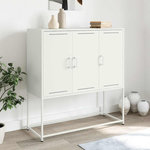 VIDAXL Buffet haut blanc 100,5x39x107 cm acier