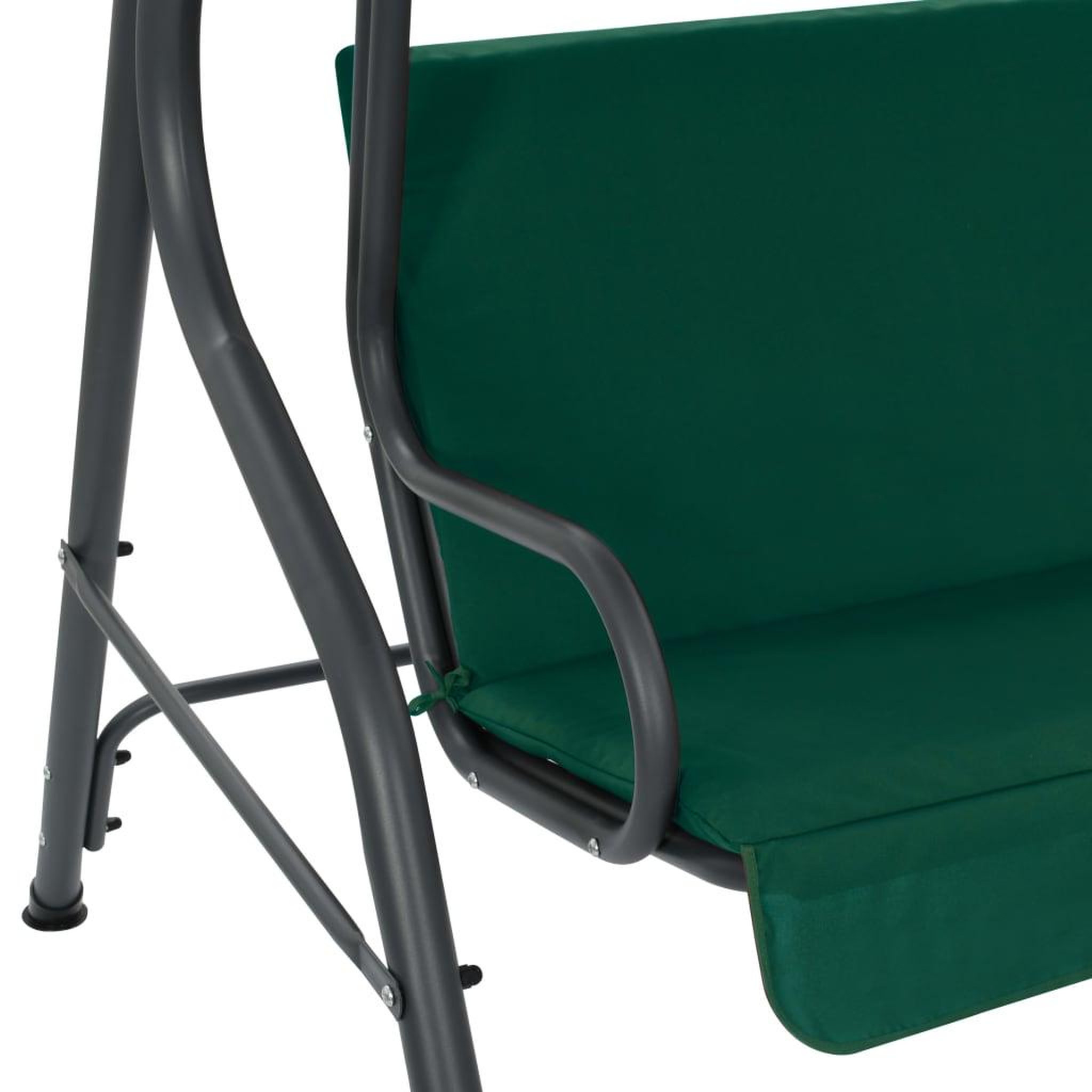 Voir la diapositive 5 : VIDAXL Balancelle de jardin Vert 170 x 110 x 153 cm Tissu