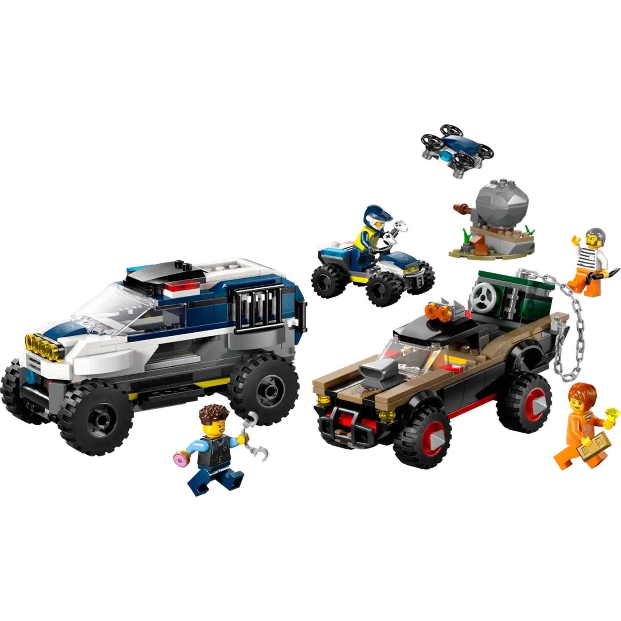 Voir la diapositive 2 : LEGO City La course-poursuite de la voiture de police tout-terrain