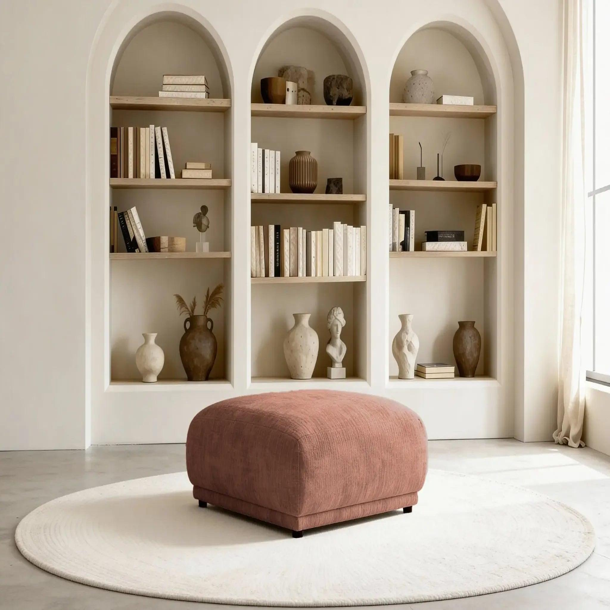Voir la diapositive 4 : CASANOVA PARIS Rosalie - pouf tissu chenille