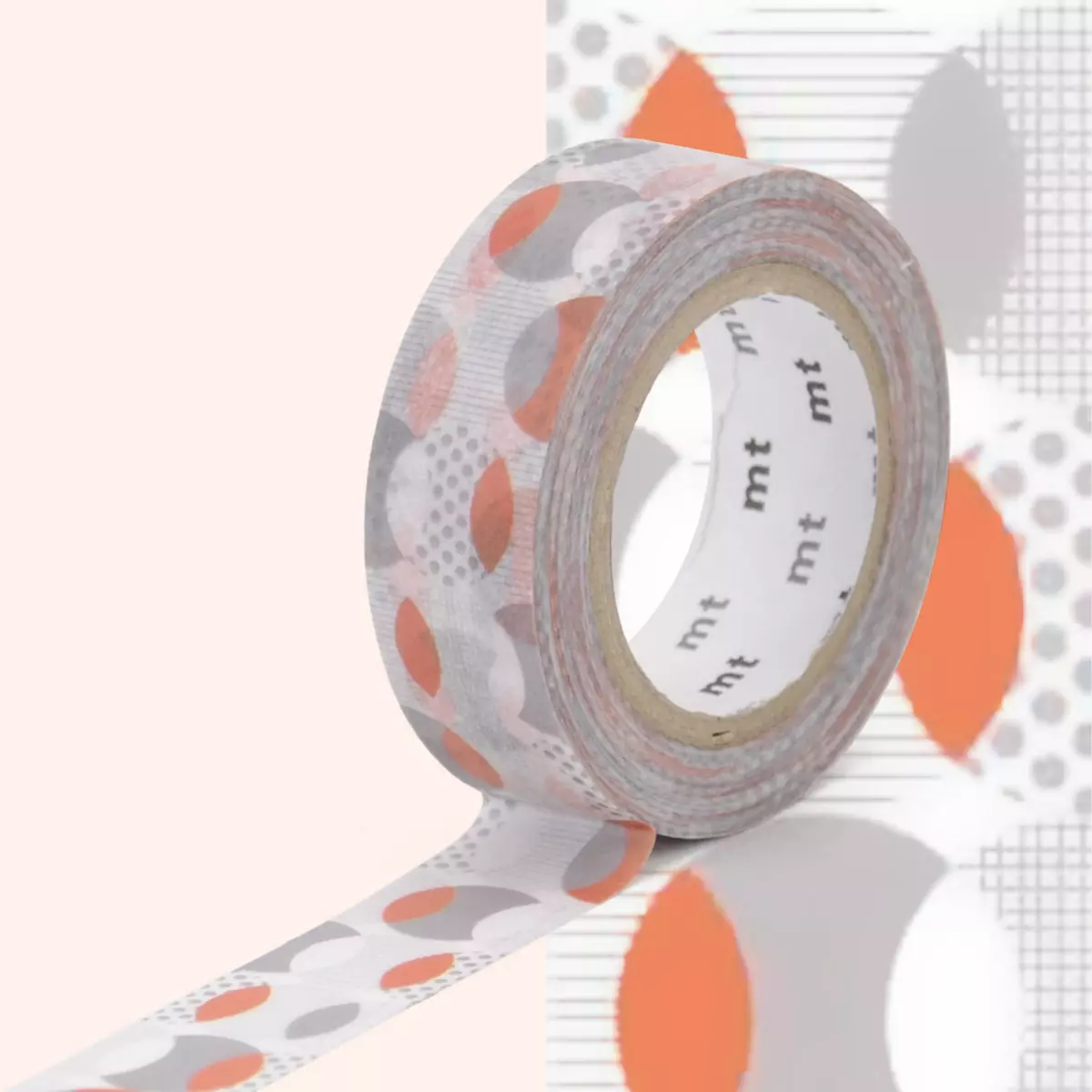 Masking Tape (MT) Masking Tape MT cercles orange - overlapped orange