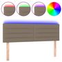 Voir la diapositive 2 : VIDAXL Tete de lit a LED Taupe 144x5x78/88 cm Tissu