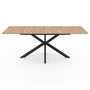 Voir la diapositive 3 : ID MARKET Table à manger extensible rectangle ALIX 6-10 personnes bois et noir 160-200 cm