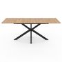 Voir la diapositive 3 : ID MARKET Table à manger extensible rectangle ALIX 6-10 personnes bois et noir 160-200 cm