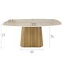 Voir la diapositive 6 : LISA DESIGN Amara - table à manger - plateau effet travertin - 4 à 8 personnes