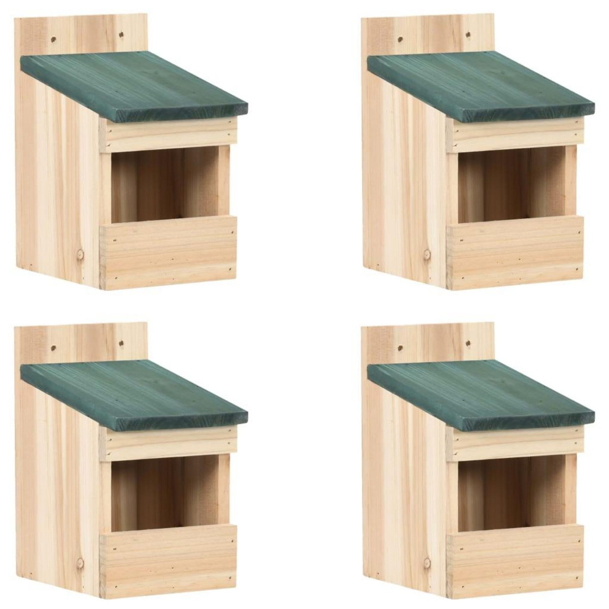 VIDAXL Nichoirs 4 pcs 12x16x20 cm Bois de sapin