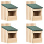 Voir la diapositive 1 : VIDAXL Nichoirs 4 pcs 12x16x20 cm Bois de sapin