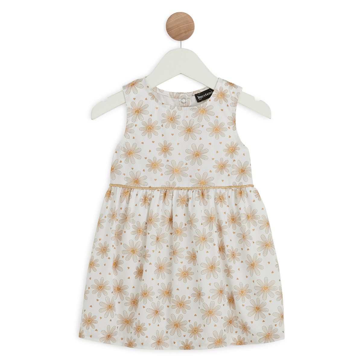 INEXTENSO Robe marguerite en coton bébé fille