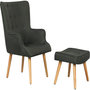 Voir la diapositive 1 : Habitat et Jardin Fauteuil style scandinave tissu  Odense  - 1 place - Gris foncé