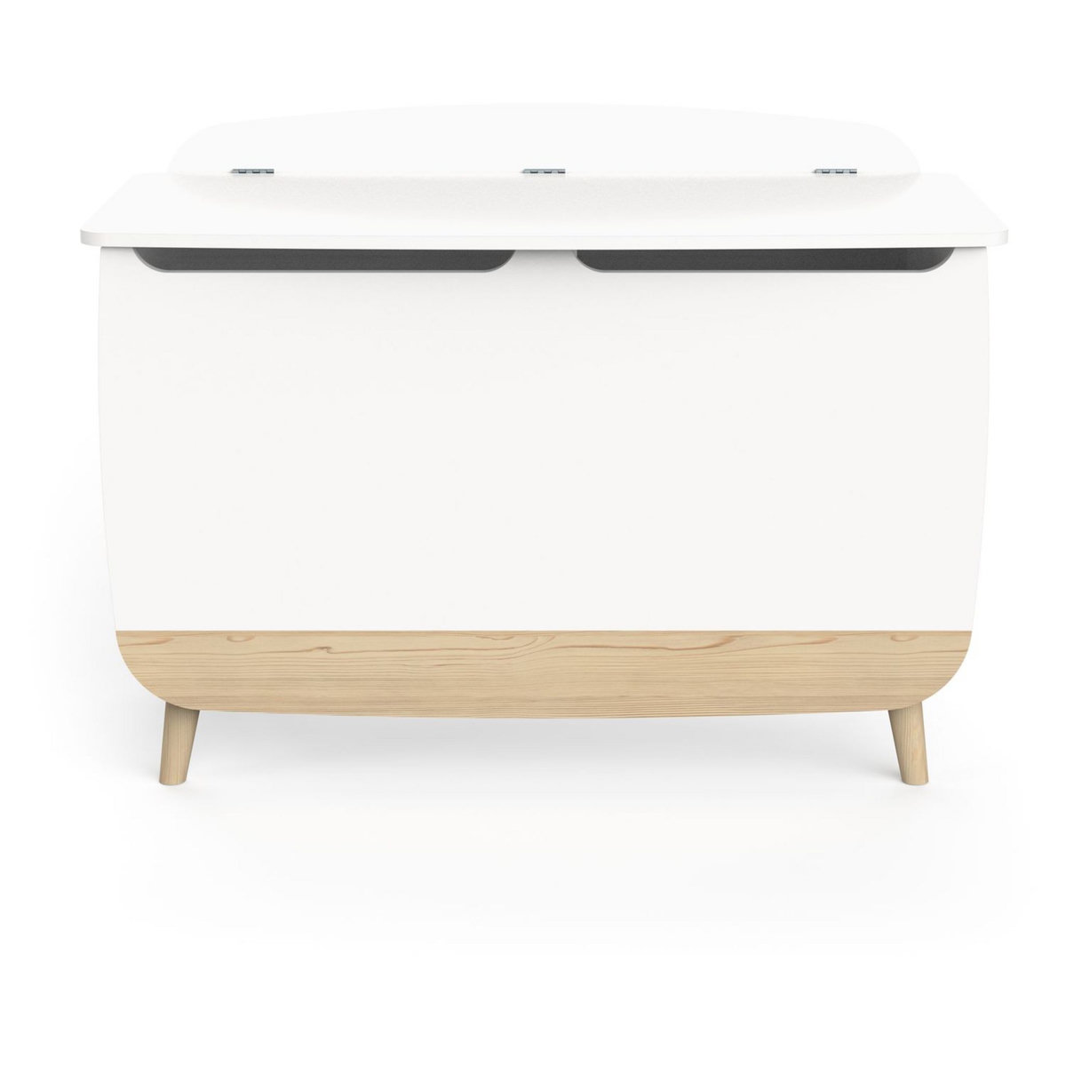 Coffre à jouets avec couvercle blanc LINIA 