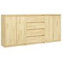 Voir la diapositive 2 : VIDAXL Armoires laterales 3 pcs Bois de pin massif