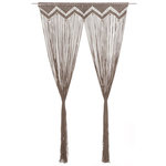 VIDAXL Rideau en macrame Taupe 140x240 cm Coton