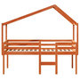 Voir la diapositive 4 : VIDAXL Lit haut sans matelas cire marron 90x190 cm bois de pin massif
