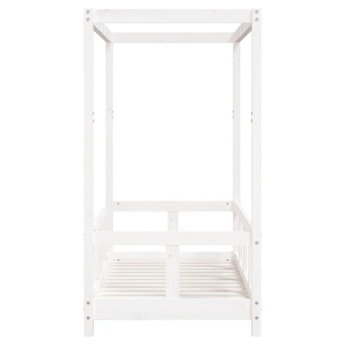 VIDAXL Cadre de lit pour enfant blanc 70x140 cm bois de pin massif