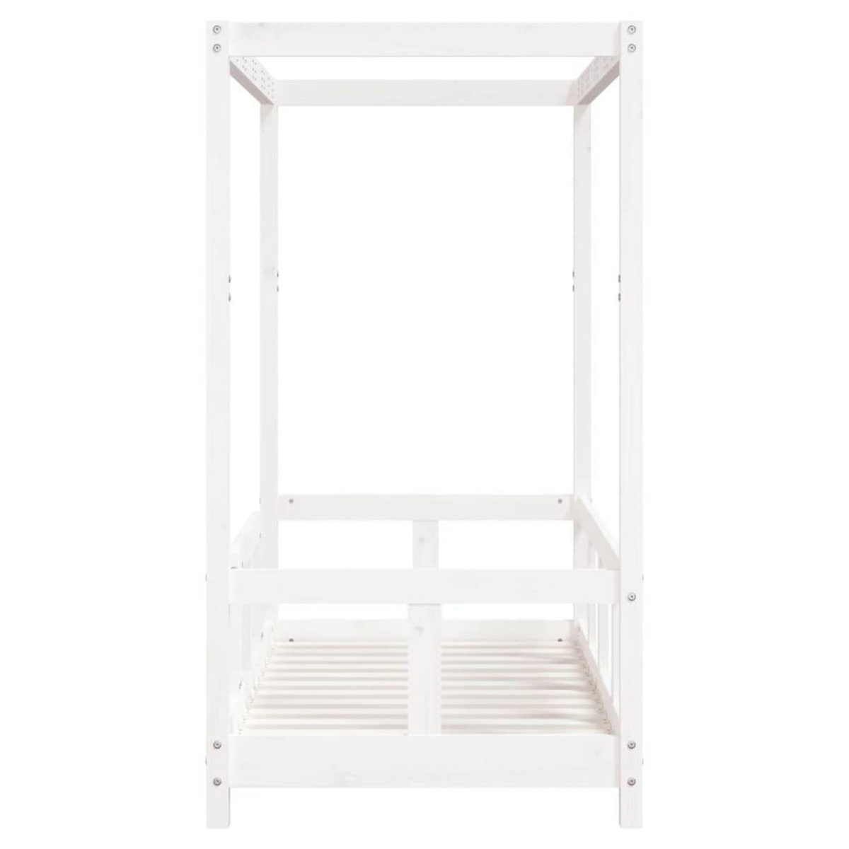 VIDAXL Cadre de lit pour enfant blanc 70x140 cm bois de pin massif