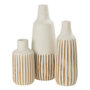 Voir la diapositive 3 : Paris Prix Vase Design en Bois  Ying  56cm Blanc & Naturel