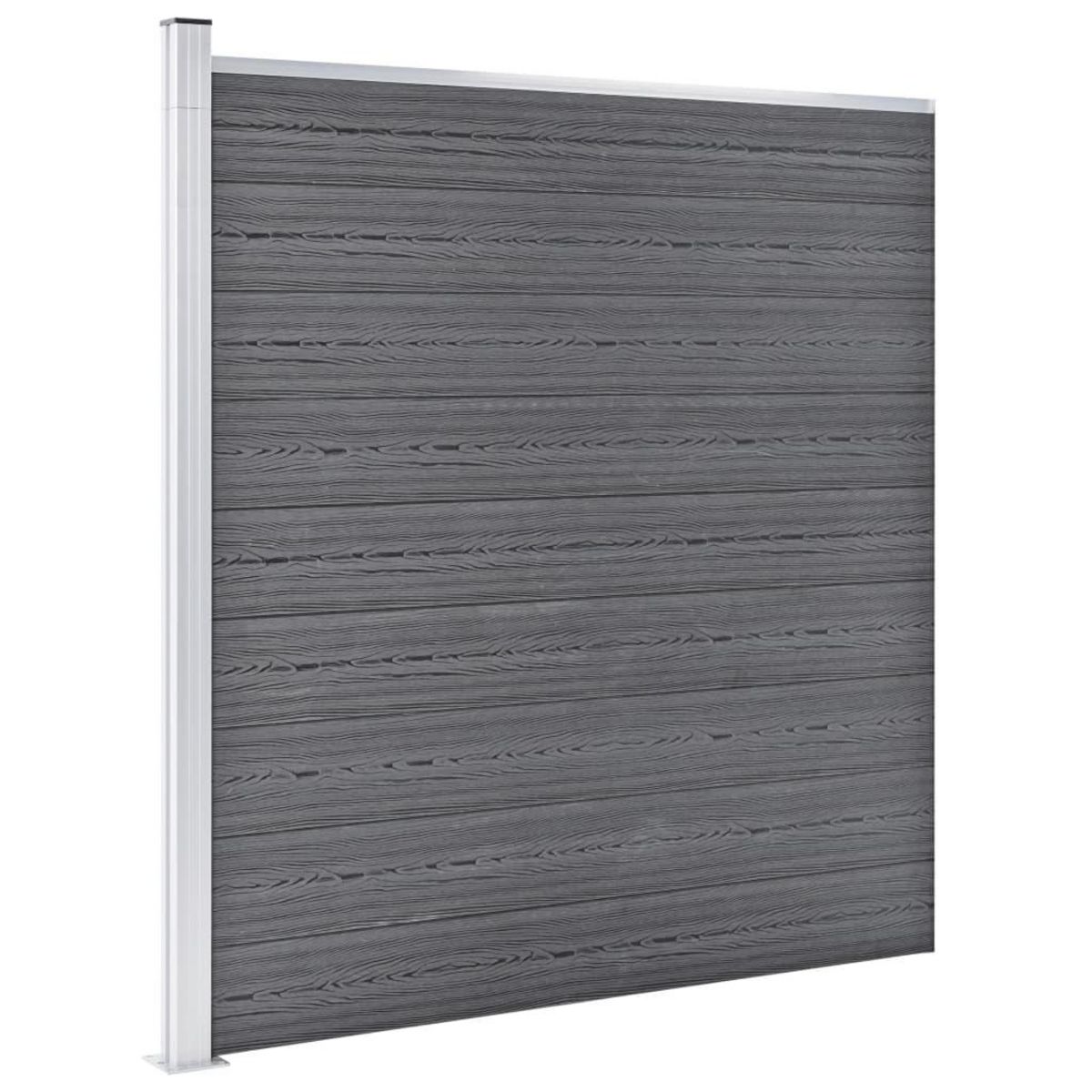 VIDAXL Cloture de jardin WPC 353x186 cm Gris
