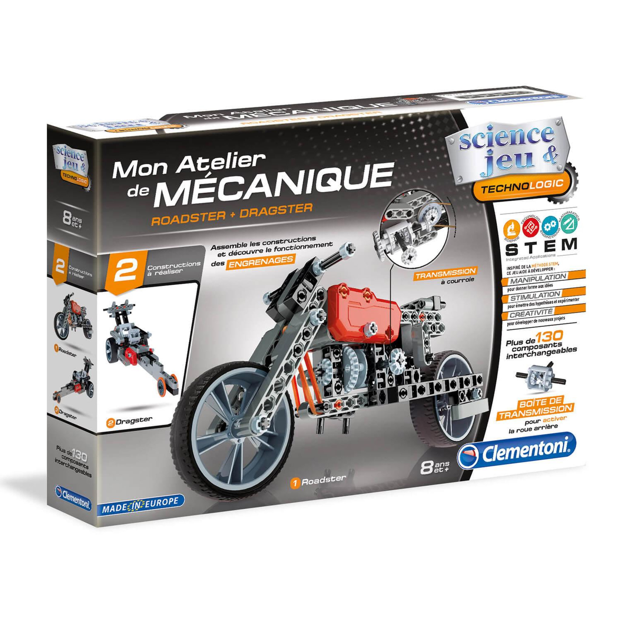 CLEMENTONI Atelier mécanique : roadster et dragster