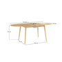 Voir la diapositive 4 : Rendez vous déco Table ovale 6/8 personnes extensible en bois clair 170/200 cm-Eddy